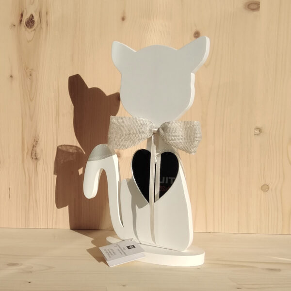 Gatti colore bianco con cuore a specchio - immagine 3