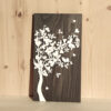 Quadretto in legno finitura anticata con albero