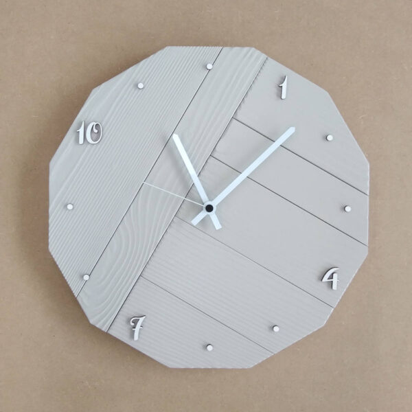 Orologio grande a parete in legno a 12 lati - immagine 3