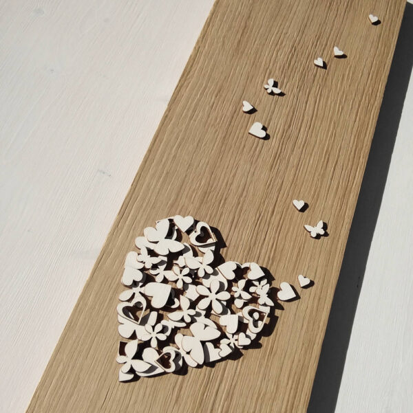 Quadro 'Cuore' finitura rovere - immagine 2