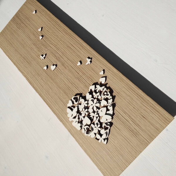 Quadro 'Cuore' finitura rovere - immagine 3