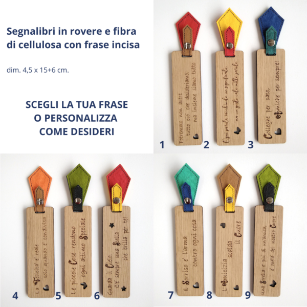 Segnalibro in legno inciso